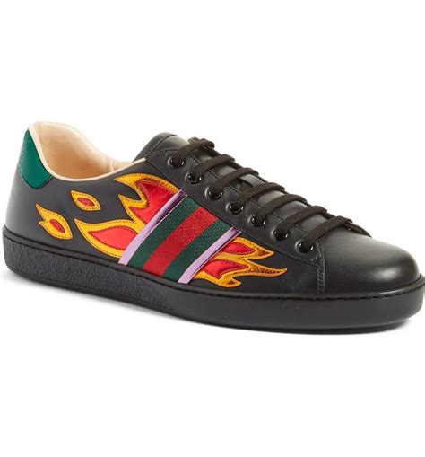 gucci sneakers flame aces|gucci ace sneakers nordstrom.